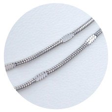 Ланцюжок Stainless Steel. Сталь. Родій. Довжина: 60 см. Ширина: 2 мм.