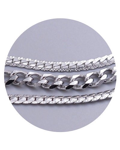Браслет Stainless Steel. Сталь. Родій. Довжина: 18-21 см