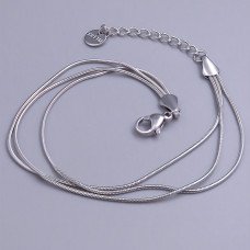 Браслет Stainless Steel. Сталь. Родій. Довжина: 17-20 см