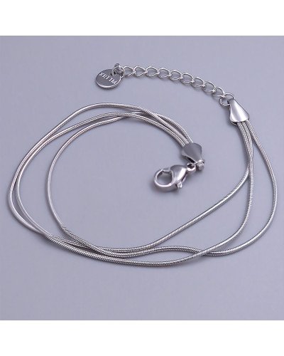 Браслет Stainless Steel. Сталь. Родій. Довжина: 17-20 см