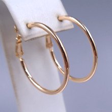 Сережки-кільця XР. Позолота 18К. Діаметр: 45 мм. Товщина: 2 мм.