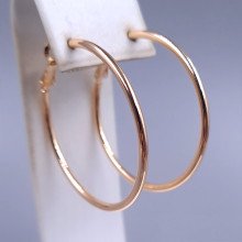 Сережки-кільця XР. Позолота 18К. Діаметр: 50 мм. Товщина: 2 мм.