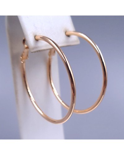 Сережки-кільця XР. Позолота 18К. Діаметр: 50 мм. Товщина: 2 мм.
