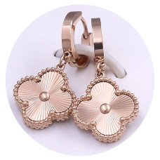 Сережки Stainless Steel. Сталь. Позолота ЧВ. Довжина: 33 мм. Ширина: 16 мм.