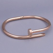 Жорсткий браслет Stainless Steel. Сталь. Позолота ЧВ. Діаметр: 68 мм.