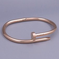 Жорсткий браслет Stainless Steel. Сталь. Позолота ЧВ. Діаметр: 68 мм.