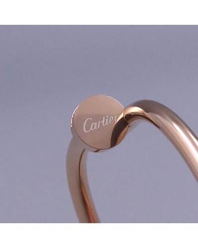 Жорсткий браслет Stainless Steel. Сталь. Позолота ЧВ. Камені: білий циркон. Діаметр: 68 мм.