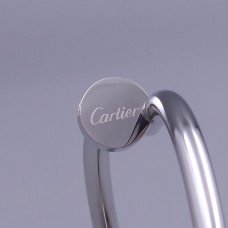Жорсткий браслет Stainless Steel. Сталь. Родій. Камені: білий циркон. Діаметр: 68 мм