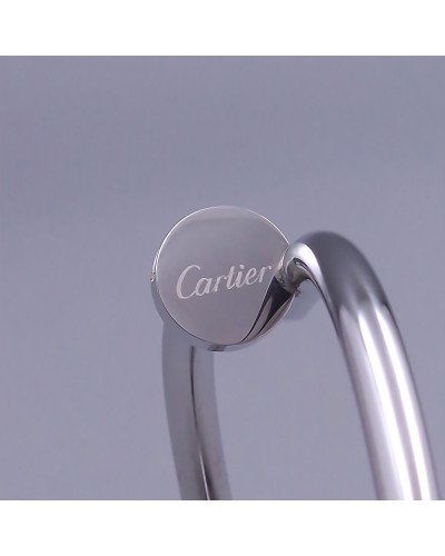 Жорсткий браслет Stainless Steel. Сталь. Родій. Камені: білий циркон. Діаметр: 68 мм