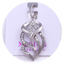 Кулон XР. Родій. Камені: білий циркон. Довжина: 32 мм. Ширина: 14 мм.