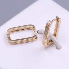 Сережки ХР. Позолота 18К. Довжина: 17 мм. Ширина: 3 мм.
