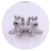 Сережки дитячі XР. Родій. Камені: циркон. Діаметр: 11 мм. Ширина: 5 мм.