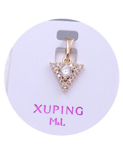 Кулон XР. Позолота 18К. Камені: білий циркон. Довжина: 15 мм. Ширина: 9 мм.