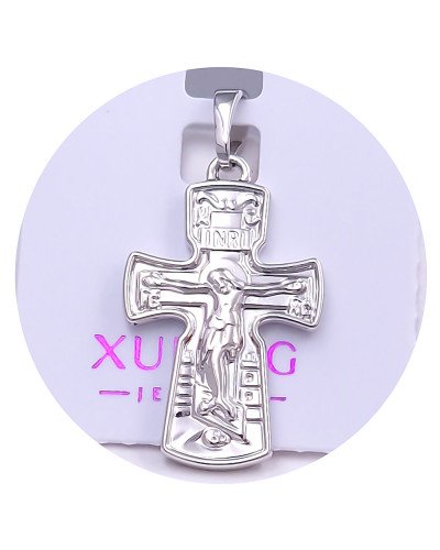 Хрестик XР. Родій. Довжина: 29 мм. Ширина: 15 мм.