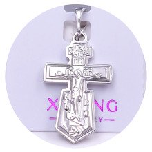Хрестик XР. Родій. Довжина: 31 мм. Ширина: 15 мм.