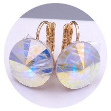 Сережки XР. Позолота 18К. Камені: Swarovski бензинового кольору. Довжина: 18 мм. Ширина: 14 мм.