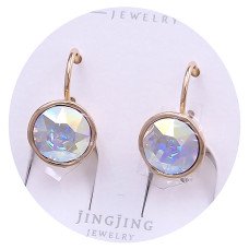 Сережки XР. Позолота 18К. Камені: Swarovski бензинового кольору. Довжина: 16 мм. Ширина: 10 мм.