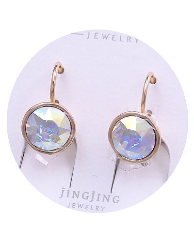 Сережки XР. Позолота 18К. Камені: Swarovski бензинового кольору. Довжина: 16 мм. Ширина: 10 мм.