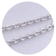 Ланцюжок Stainless Steel. Сталь. Родій. Довжина: 45 см. Ширина: 2 мм.