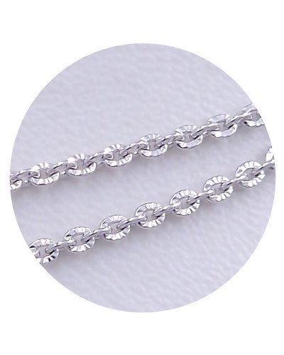 Ланцюжок Stainless Steel. Сталь. Родій. Довжина: 45 см. Ширина: 2 мм.