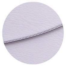 Ланцюжок Stainless Steel. Сталь. Родій. Довжина: 45 см. Ширина: 1 мм. Круглий снейк