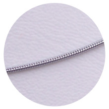 Ланцюжок Stainless Steel. Сталь. Родій. Довжина: 40 см. Ширина: 1 мм. Круглий снейк