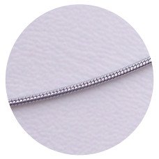 Ланцюжок Stainless Steel. Сталь. Родій. Довжина: 35 см. Ширина: 1 мм. Круглий снейк