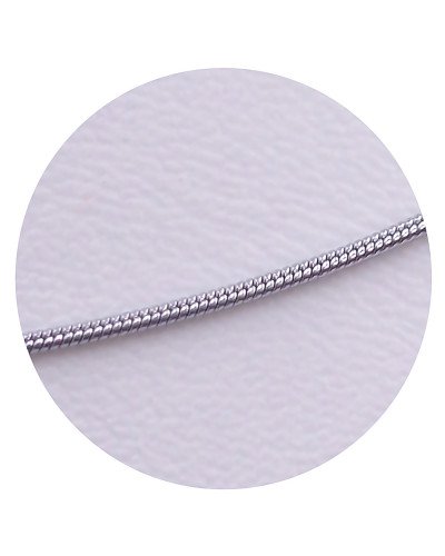 Ланцюжок Stainless Steel. Сталь. Родій. Довжина: 35 см. Ширина: 1 мм. Круглий снейк
