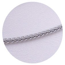 Ланцюжок Stainless Steel. Сталь. Родій. Довжина: 60 см. Ширина: 2 мм
