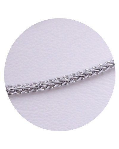 Ланцюжок Stainless Steel. Сталь. Родій. Довжина: 60 см. Ширина: 2 мм