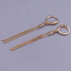 Сережки ХР. Позолота 18К. Довжина: 58 мм. Ширина: 4 мм.