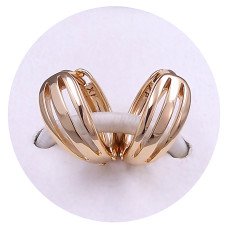 Сережки ХР. Позолота 18К. Діаметр: 13 мм. Ширина: 5 мм.