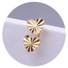 Сережки-гвоздики XР. Позолота 18К. Діаметр: 6 мм. 12 пар
