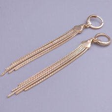 Сережки ХР. Позолота 18К. Довжина: 85 мм. Ширина: 6 мм.