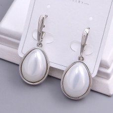 Сережки XР з перлами. Мед. срібло. Довжина: 38 мм Ширина: 14 мм