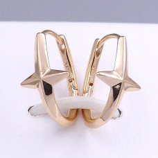 Сережки ХР. Мед. золото 18К. Довжина: 20 мм. Ширина: 11 мм.
