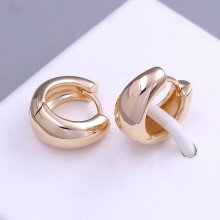Сережки ХР. Мед. золото 18К. Діаметр: 14 мм. Ширина: 8 мм.