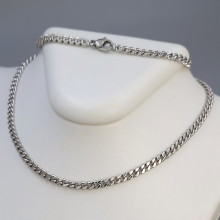 Ланцюжок Stainless Steel. Сталь. Під срібло. Довжина: 55 см. Ширина: 4 мм.
