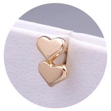 Сережки-гвоздики XР. Мед. золото 18К. Діаметр: 5 мм. 12 пар (упаковка)