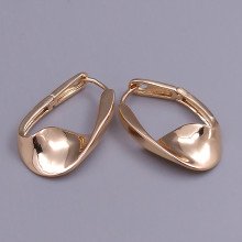Сережки ХР. Мед. золото 18К. Довжина: 27 мм. Ширина: 18 мм.