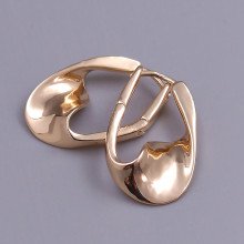 Сережки ХР. Мед. золото 18К. Довжина: 27 мм. Ширина: 18 мм.