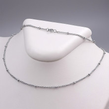 Ланцюжок Stainless Steel. Сталь. Під срібло. Довжина: 60 см. Ширина: 2 мм.