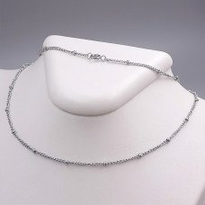 Ланцюжок Stainless Steel. Сталь. Під срібло. Довжина: 60 см. Ширина: 2 мм.