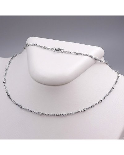 Ланцюжок Stainless Steel. Сталь. Під срібло. Довжина: 60 см. Ширина: 2 мм.