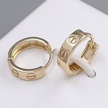 Сережки ХР. Мед. золото 18К. Діаметр: 16 мм. Ширина: 4 мм.