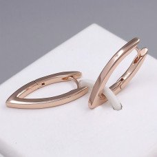 Сережки ХР. Мед. золото ЧВ. Довжина: 25 мм. Ширина: 2 мм.