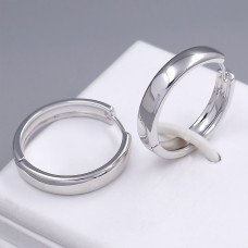 Сережки-кільця XР. Мед. срібло. Діаметр: 24 мм. Товщина: 5 мм.