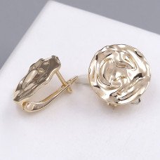 Сережки ХР. Мед. золото 18К. Довжина: 16 мм. Ширина: 16 мм.