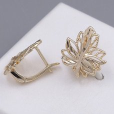 Сережки ХР. Мед. золото 18К. Довжина: 18 мм. Ширина: 17 мм.