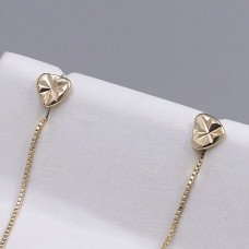 Сережки ХР. Мед. золото 18К. Довжина: 95 мм. Ширина: 6 мм.